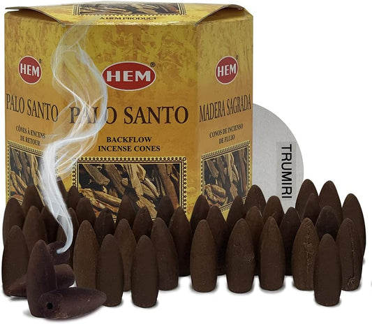 Hem Palo Santo Backflow Incense Cones - 40 Waterfall Cones Pack