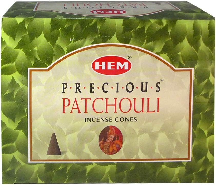 Hem Precious Patchouli Incense Cones - 120 Dhoop Cones Pack