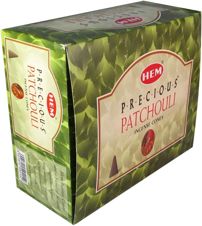 Hem Precious Patchouli Incense Cones - 120 Dhoop Cones Pack