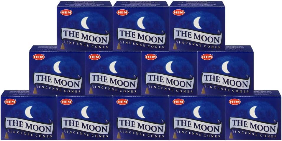 Hem The Moon Incense Cones - 120 Dhoop Cones Pack
