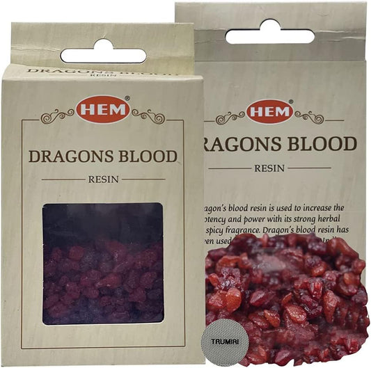 Hem Dragon's Blood Incense Resin Natural Tree Sap Gum for Spiritual Rituals and Smudging - 30g Pack