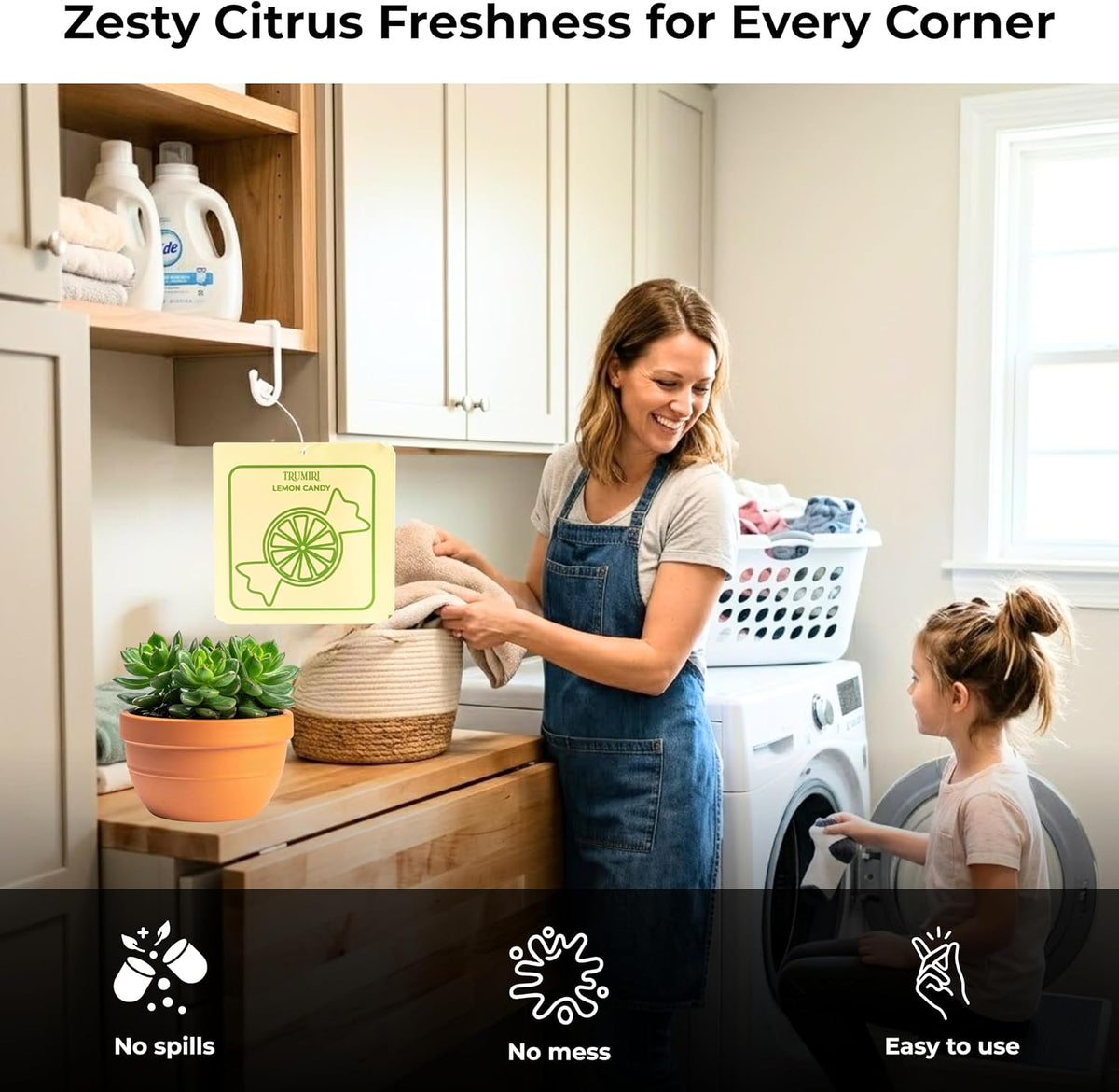 Room Deodorizer Gel Odor Eliminator For Home - Variety Pack Of 3 - Lemon Candy|Sugar Berries|Whispering Petals - Non Plug In Strong Scent Bathroom Air Freshener Odor Absorber Closet Deodorizer