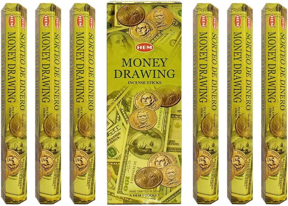 Hem Money Drawing Incense Sticks - 120 Sticks Pack - Incienso Agarbatti Sahumerio