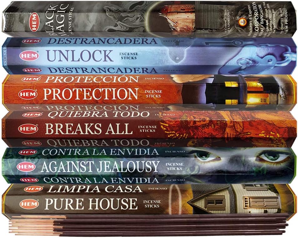 Hem 6 Witchcraft Themed Incense Sticks Variety Pack - 20 sticks/scent - Total Approx 120 Joss Sticks Incienso Sahumerio