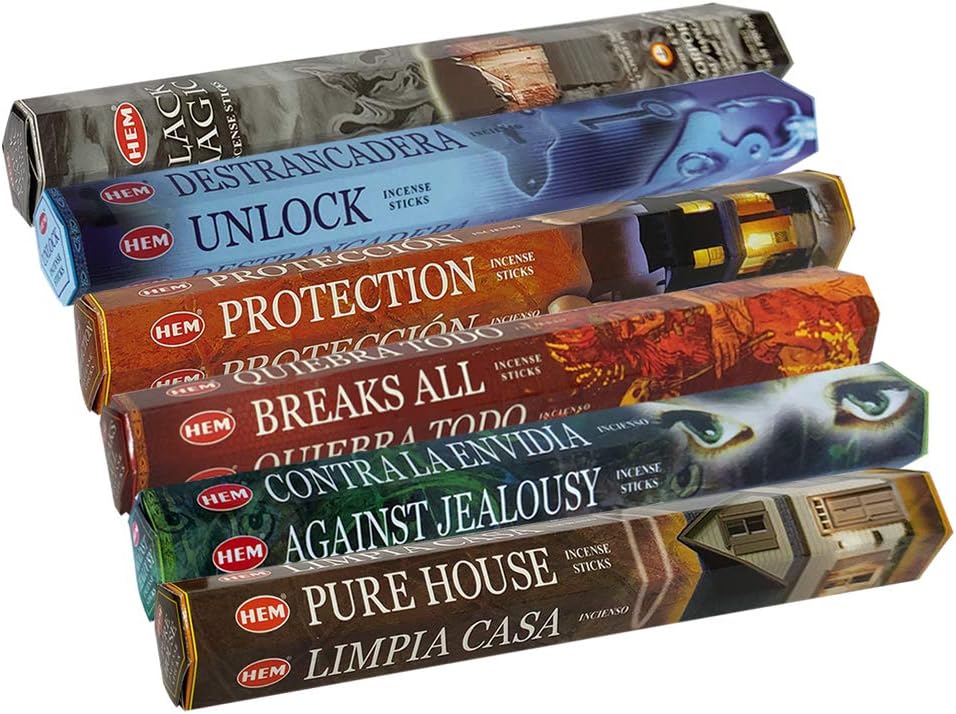 Hem 6 Witchcraft Themed Incense Sticks Variety Pack - 20 sticks/scent - Total Approx 120 Joss Sticks Incienso Sahumerio