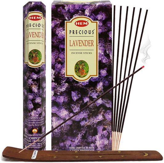 Hem Precious Lavender Incense Sticks - 120 Sticks Pack - Incienso Agarbatti Sahumerio
