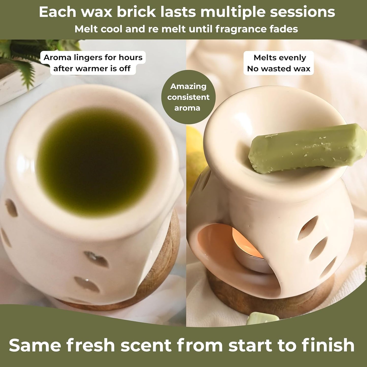 TRUMIRI Eucalyptus Lime Scented Wax Melts - Made with Non Toxic Soy Wax and Essential Oils - Long Lasting Strong Scent Pet Safe Aromatherapy Candle Wax Cubes Tarts for Warmers Pack of 4