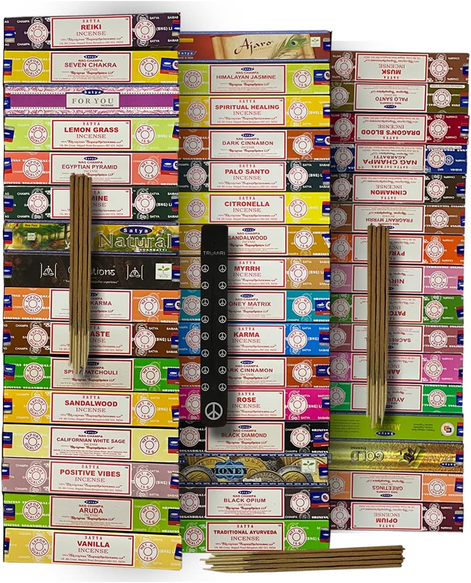 Satya Incense Sticks - Variety Pack - 12 Randomly Selected Scents - 15 ...