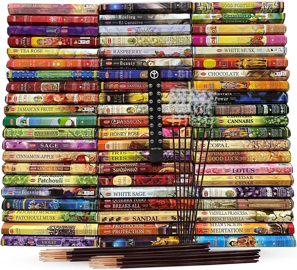 Hem 12 Randomly Selected Scents Incense Sticks Variety Pack - 20 sticks/scent - Total Approx 240 Joss Sticks Incienso Sahumerio
