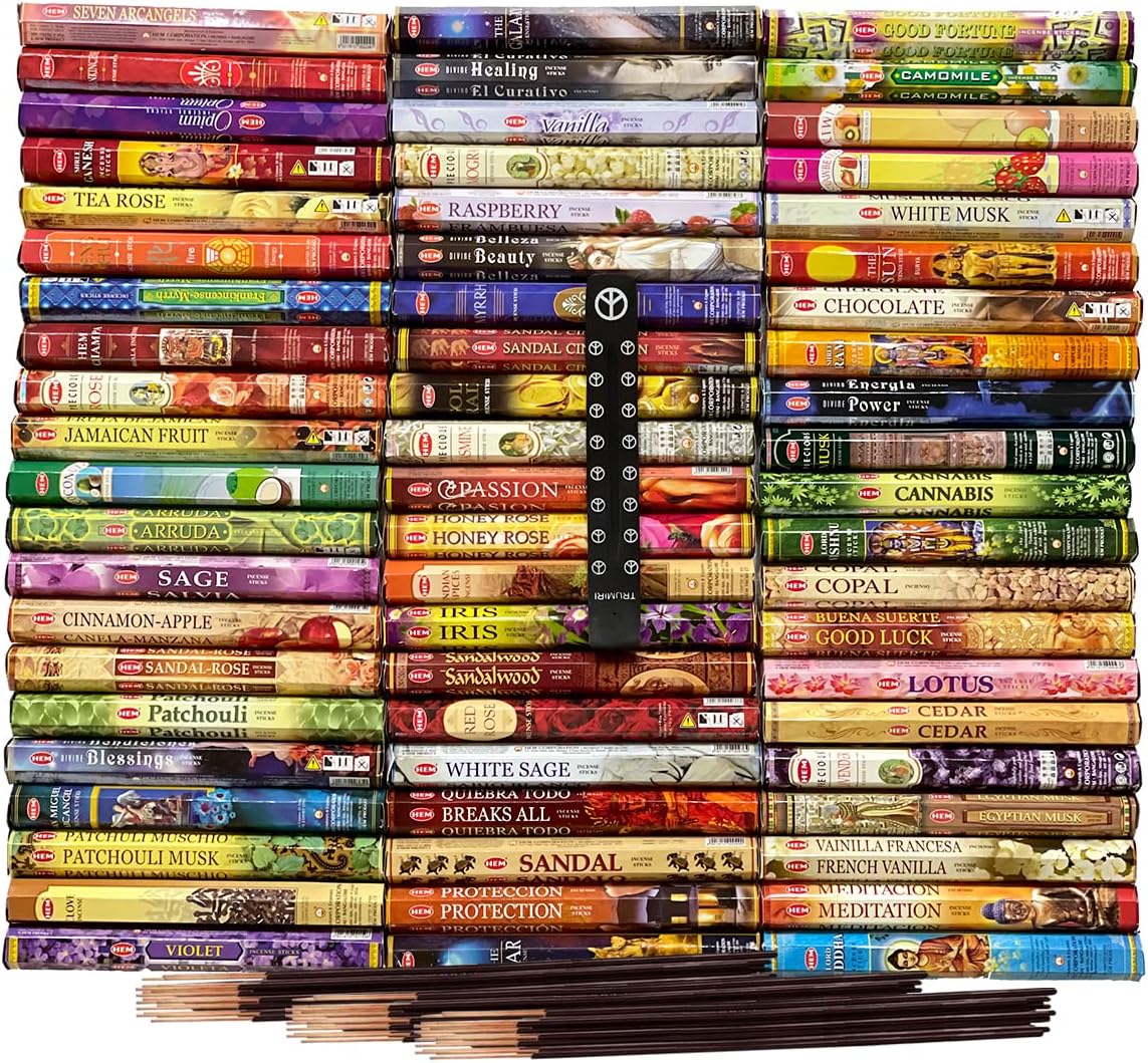 Hem 12 Randomly Selected Scents Incense Sticks Variety Pack - 20 sticks/scent - Total Approx 240 Joss Sticks Incienso Sahumerio