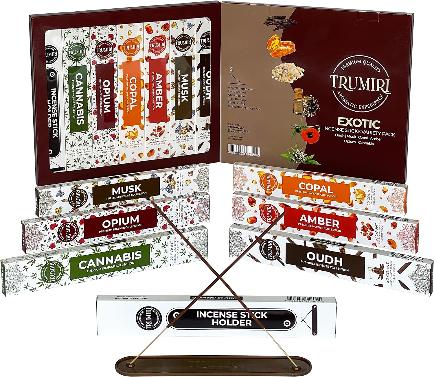 Incenso Hem 7 Poteri - Set Da 6 Scatole, 20g Ciascuna, Aroma Calmante E Purificante