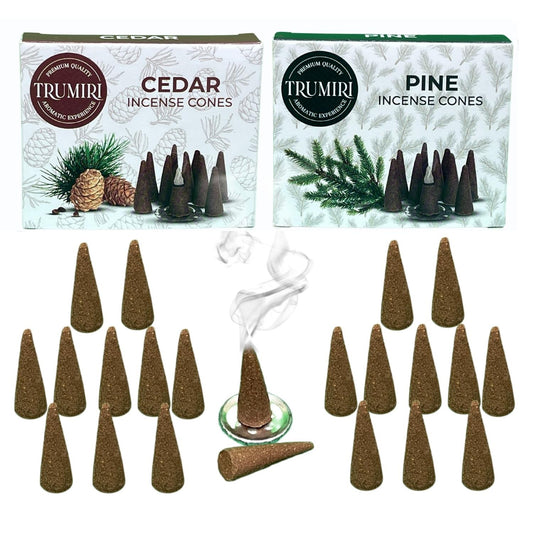 Trumiri Incense Cones Combo Packs - 2 Scents - 10 Cones per Scent - Total 20 Incense Cones