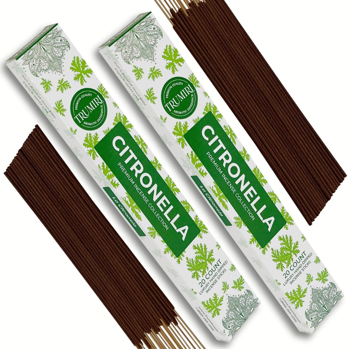 Trumiri Incense Sticks Twin Packs - 2 Packs of 20 Sticks - Total 40 Incense Sticks