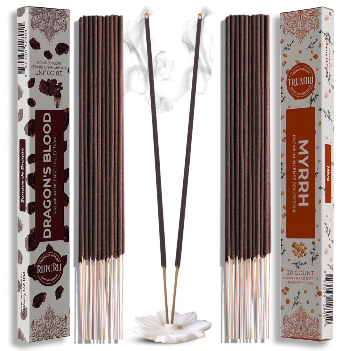 Trumiri Incense Sticks Combo Packs - 20 Sticks per Scent - Total 40 Incense Sticks