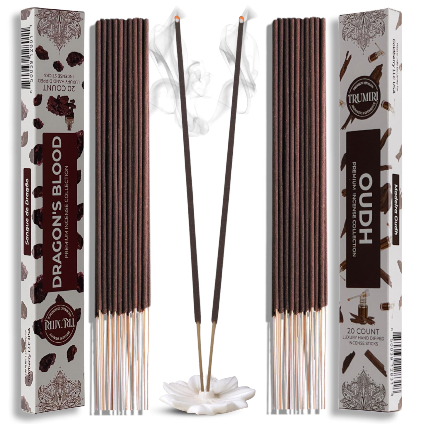Trumiri Incense Sticks Combo Packs - 20 Sticks per Scent - Total 40 Incense Sticks