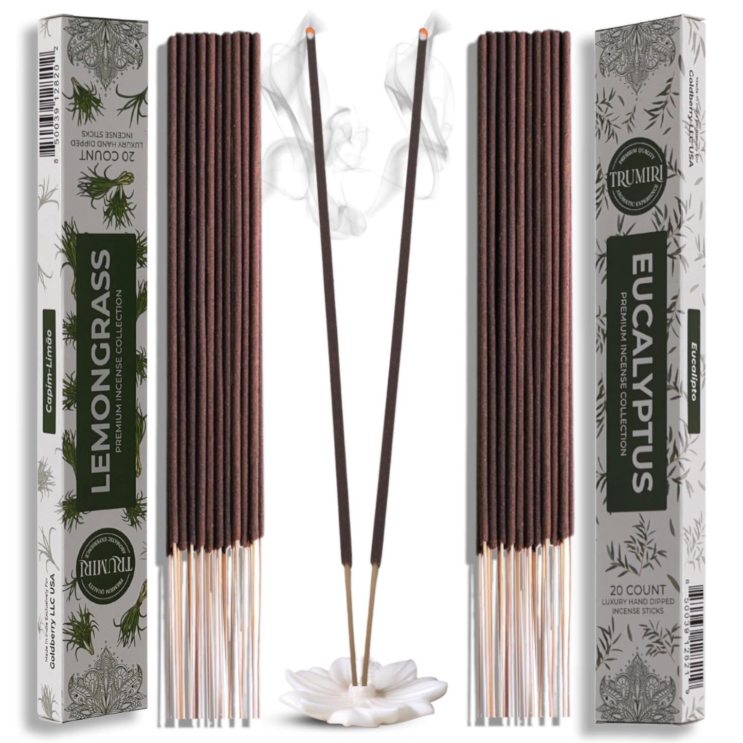 Trumiri Incense Sticks Combo Packs - 20 Sticks per Scent - Total 40 Incense Sticks