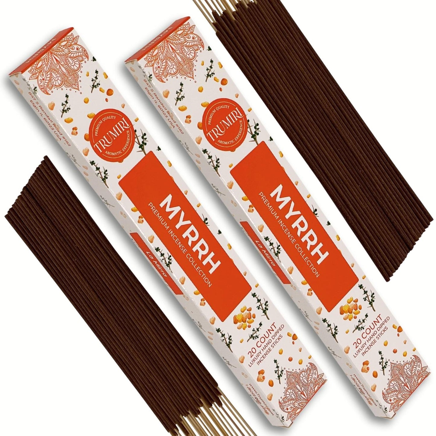 Trumiri Incense Sticks Twin Packs - 2 Packs of 20 Sticks - Total 40 Incense Sticks