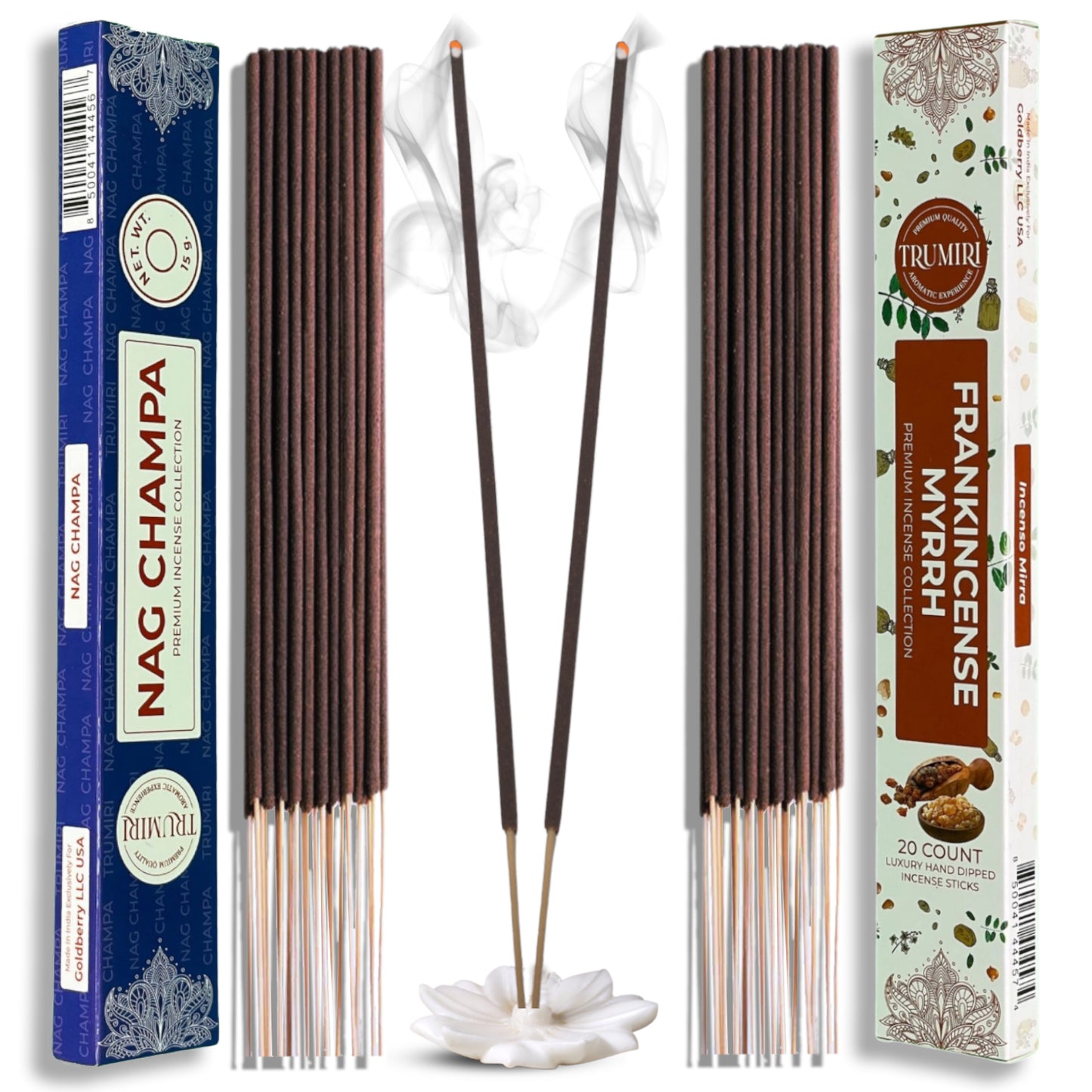Trumiri Incense Sticks Combo Packs - 20 Sticks per Scent - Total 40 Incense Sticks