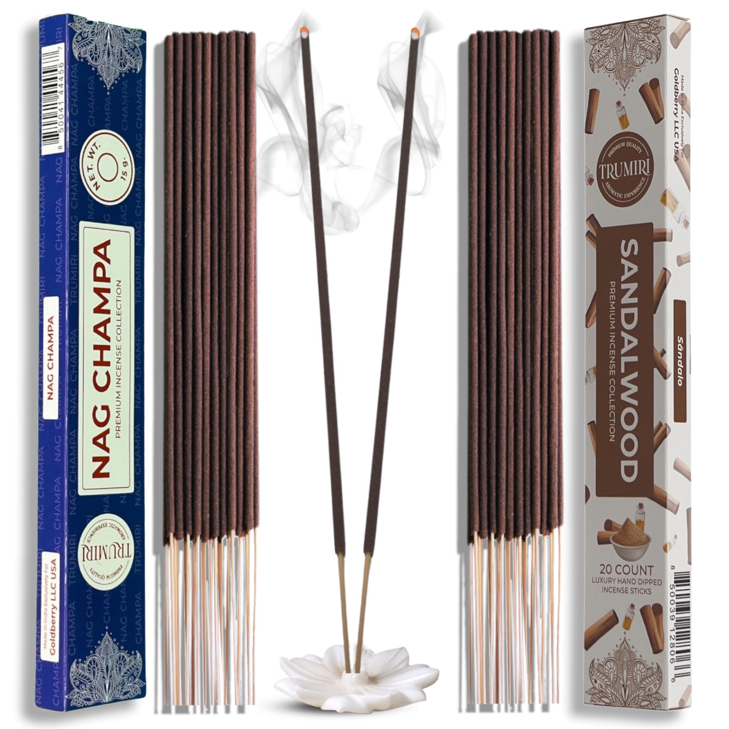 Trumiri Incense Sticks Combo Packs - 20 Sticks per Scent - Total 40 Incense Sticks