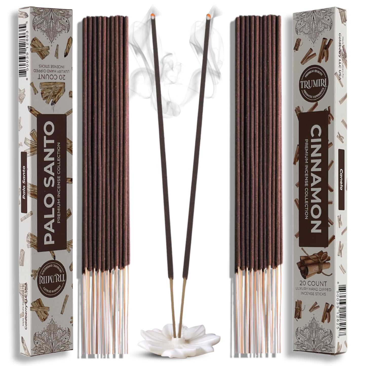 Trumiri Incense Sticks Combo Packs - 20 Sticks per Scent - Total 40 Incense Sticks