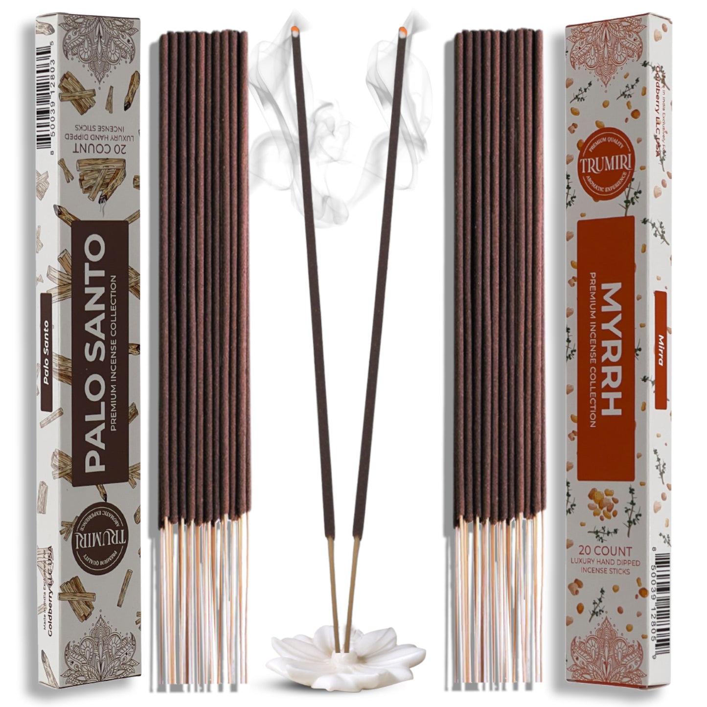 Trumiri Incense Sticks Combo Packs - 20 Sticks per Scent - Total 40 Incense Sticks