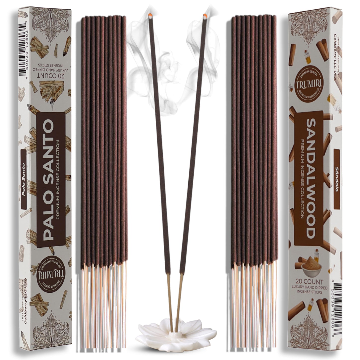 Trumiri Incense Sticks Combo Packs - 20 Sticks per Scent - Total 40 Incense Sticks