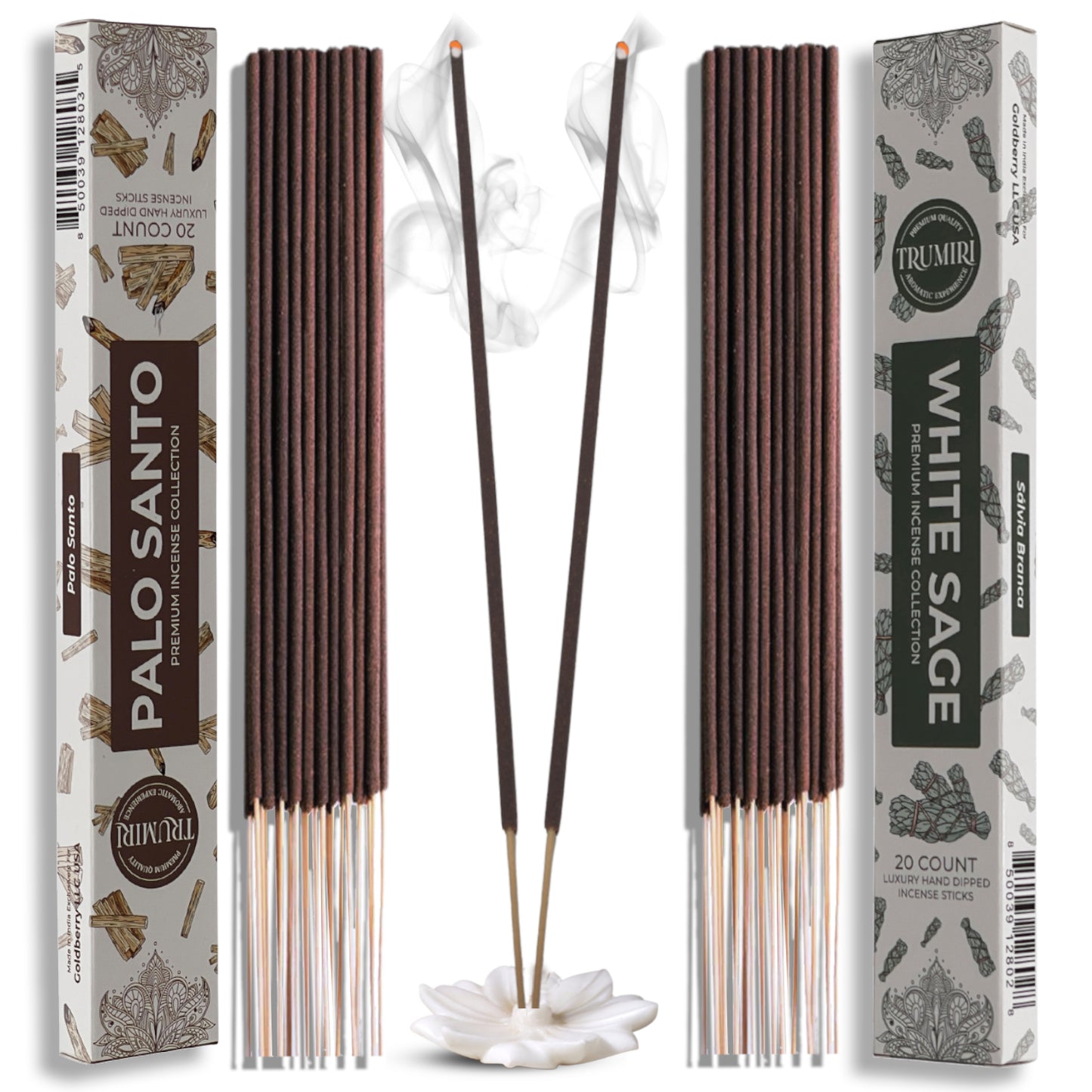Trumiri Incense Sticks Combo Packs - 20 Sticks per Scent - Total 40 Incense Sticks