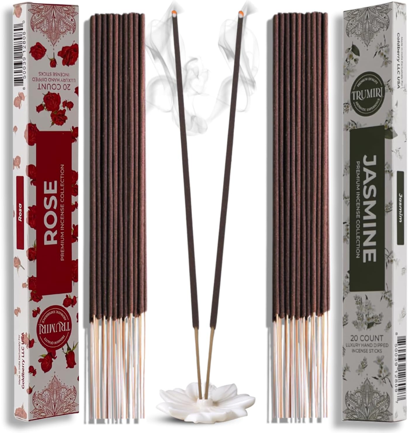 Trumiri Incense Sticks Combo Packs - 20 Sticks per Scent - Total 40 Incense Sticks