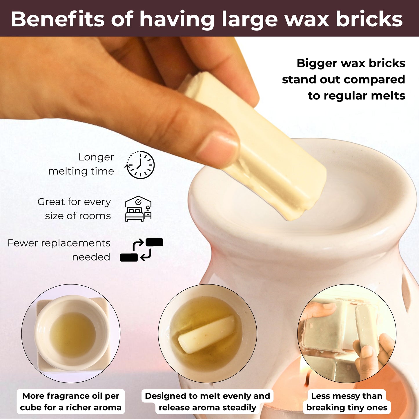 French Vanilla Scented Wax Melts - Made With Non Toxic Soy Wax And Essential Oils - Long Lasting Strong Scent Pet Safe Candle Wax Cubes Tarts For Warmers Pack Of 4 - Fall Christmas Holidays Gift